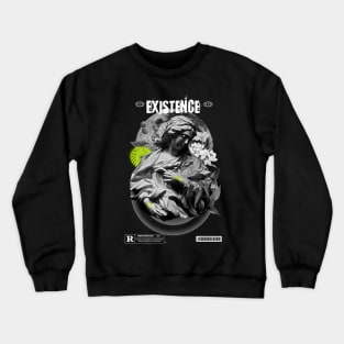 "EXISTENCE" WHYTE - STREET WEAR URBAN STYLE Crewneck Sweatshirt